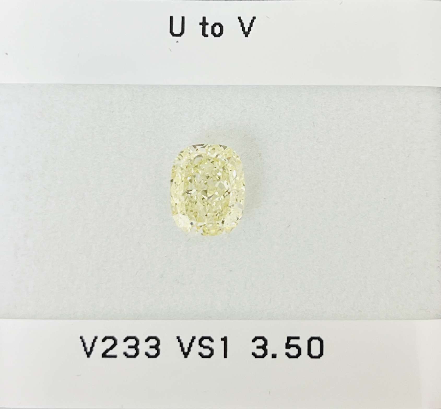 3.5ct U-V VS1 CUSHION