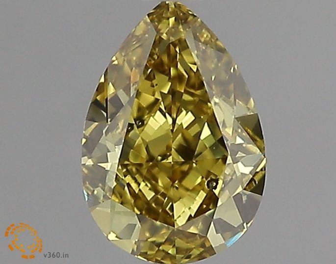 0.88 ct Přírodní Barevný Pear FANCY SI2