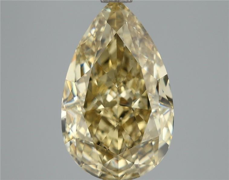 3.95ct Fancy Intense Yellow VS1 PEAR