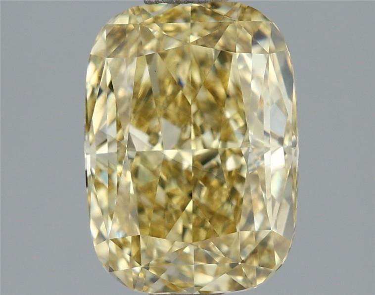2.03ct Fancy Intense Yellow VS2 CUSHION